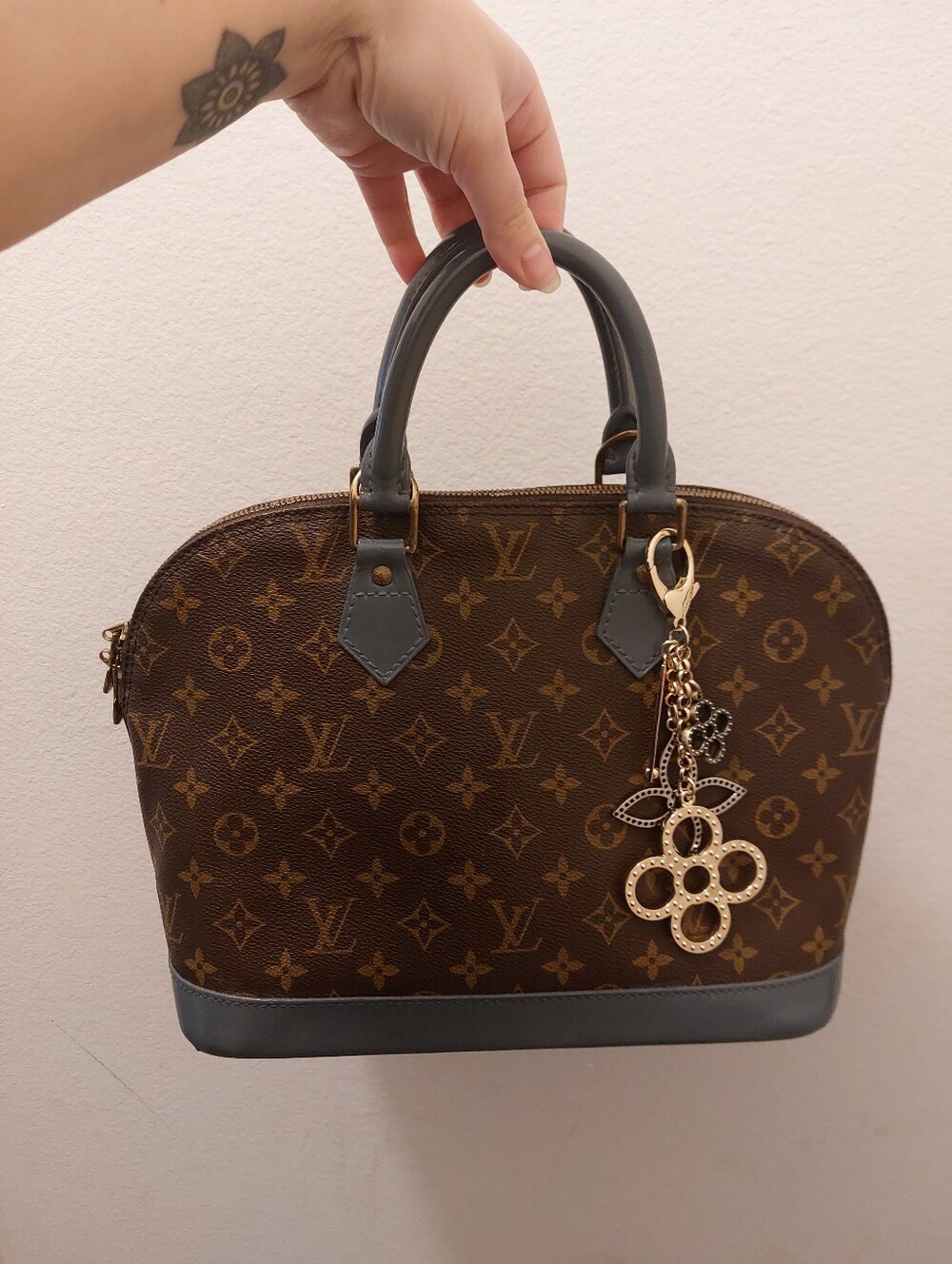 SOLD Louis Vuitton Monogram Alma PM Bag Grey